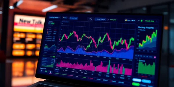 Visual of the aicoin官网 platform displaying live cryptocurrency charts and market alerts for seamless trading.