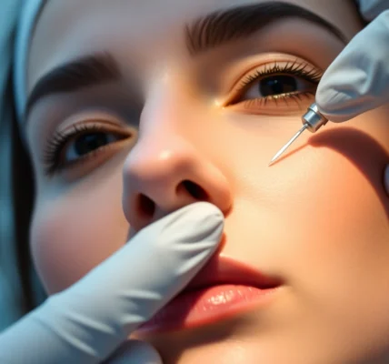 Botox Zürich treatment by experienced doctor in Zurich clinic demonstrating a precise facial injection for wrinkle reduction, ensuring natural results.