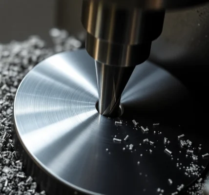 Wendeplatten drehen: precision machining of a turning insert on a metal lathe, highlighting sharp cutting edges and metal shavings, ideal for industrial applications.