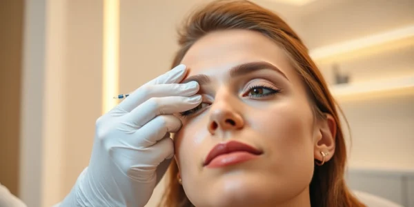 Botox treatment in Zurich performed by an expert doctor to smooth facial wrinkles with fine needles, emphasizing safety and precision.