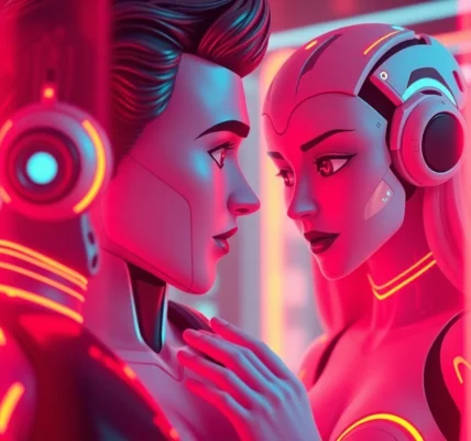 Engaging NSFW AI chat with vivid digital characters showcasing raw, unfiltered conversations on a sleek futuristic interface for users seeking adult AI companionship.