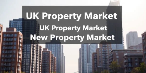Illustration of UK Property Market showing rising property prices and investment opportunities