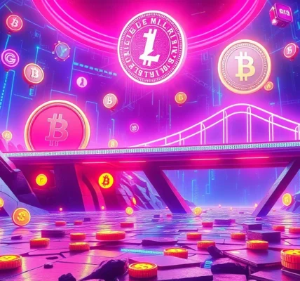 Buy APORK Token with vibrant crypto visuals showcasing GambleFi features and multi-chain bridges