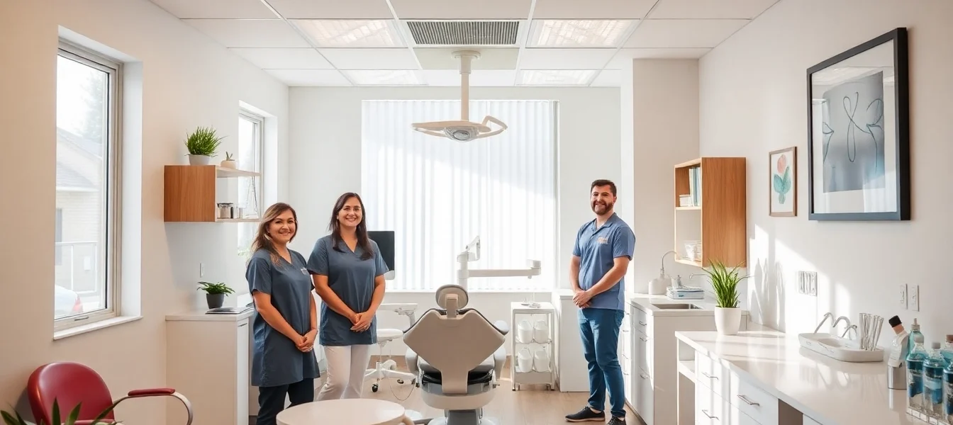 Ventura Bright Dental team providing friendly dental care in a warm, modern clinic environment