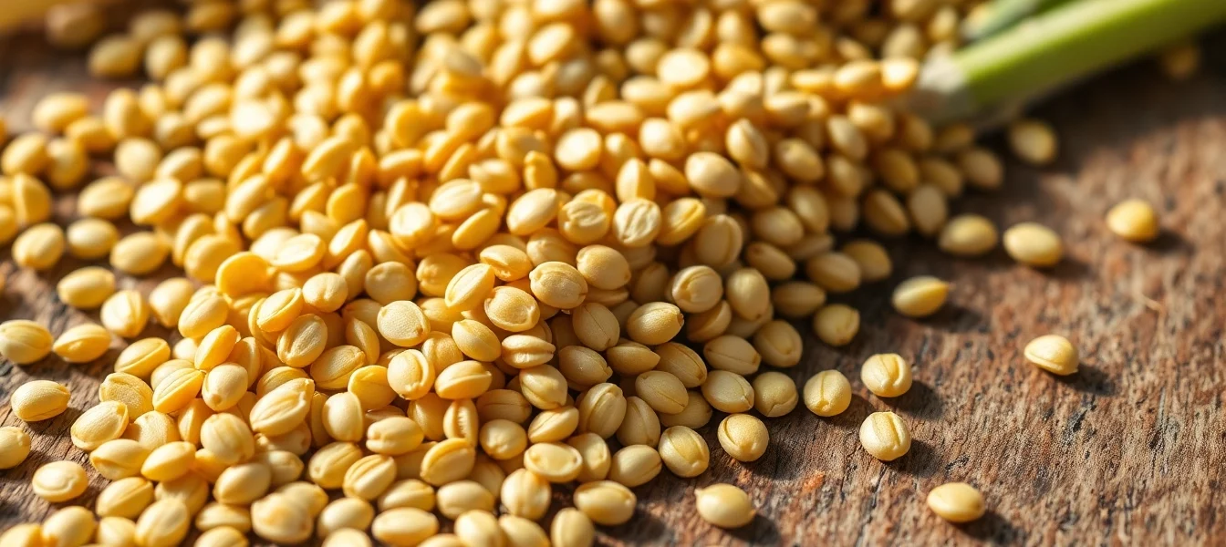 High-quality fennel seeds showcased with detailed texture, highlighting freshness and aromatic