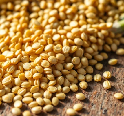 High-quality fennel seeds showcased with detailed texture, highlighting freshness and aromatic